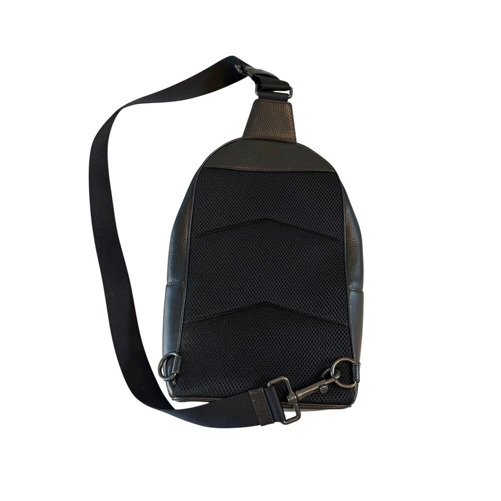 COACH West Pack Crossbody Backpack Leather Black - Picture 4 of 16